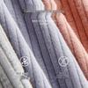 Langsha Women's Slim-Fit Striped Lace Thermal Underwear Set