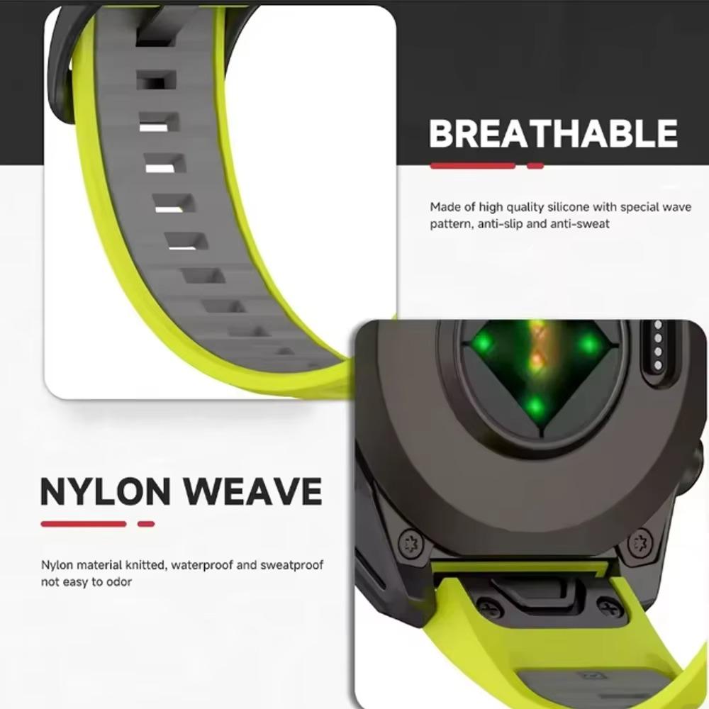 Quick Fit 20mm 22mm 26mm Silicone Strap for Amazfit T-Rex Ultra 2 51mm Outdoor Bracelet for Garmin Fenix 8/E/Tactix 8/Quatix 8
