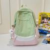 Backpack Fashionable Nylon With Color Contrast Design For School And Outings Use
