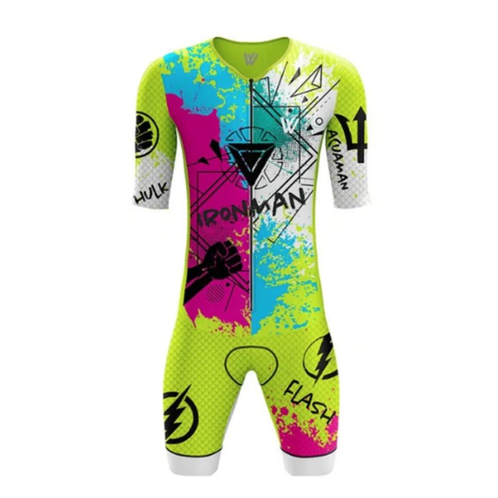 Pánský triatlonový skinsuit Pro Team Závodní Cyklistický Tenký s Vložkou Rychleschnoucí Plavecké Tights Běžecký Speedsuit Letní Prodyšný Cyklistický Oblek Set 2026