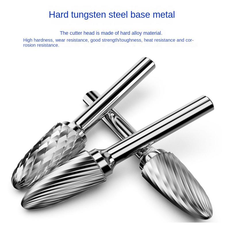 3*6mm Tažení kovu Frézka z tvrdokovu Rotační nástroj Fréza CNC Gravírování Brusné nástroje Kovové obrábění Frézování Leštění