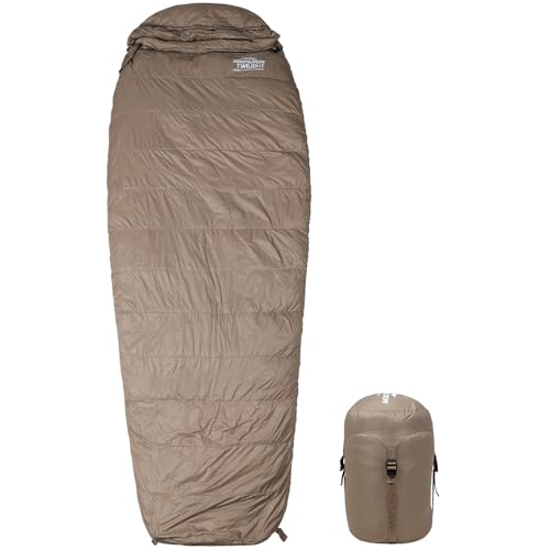 Soomloom Twilight Mummy-Style Goose Down Sleeping Bag, Lightweight and Compact, -8°C to 10°C, Suitable for All Seasons, Increased Heat Retention, Comf