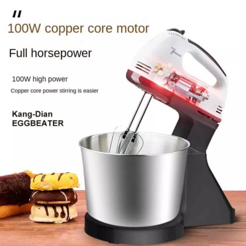 7-Gang Automatischer Elektrischer Standmixer Lebensmittelmixer Teigkneter Mit Rührschüssel Für Das Backen Zu Hause