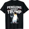 Pinguin Flossen Hoch Widerstehen Lustige Pinguine Gegen Trump T-Shirt