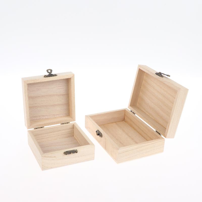 1/3Pcs Rustic Vintage Style Wooden Storage Box With Hinged Lid Keepsake Box Organizer For Trinket Home Decor Crafts Art Hobbies