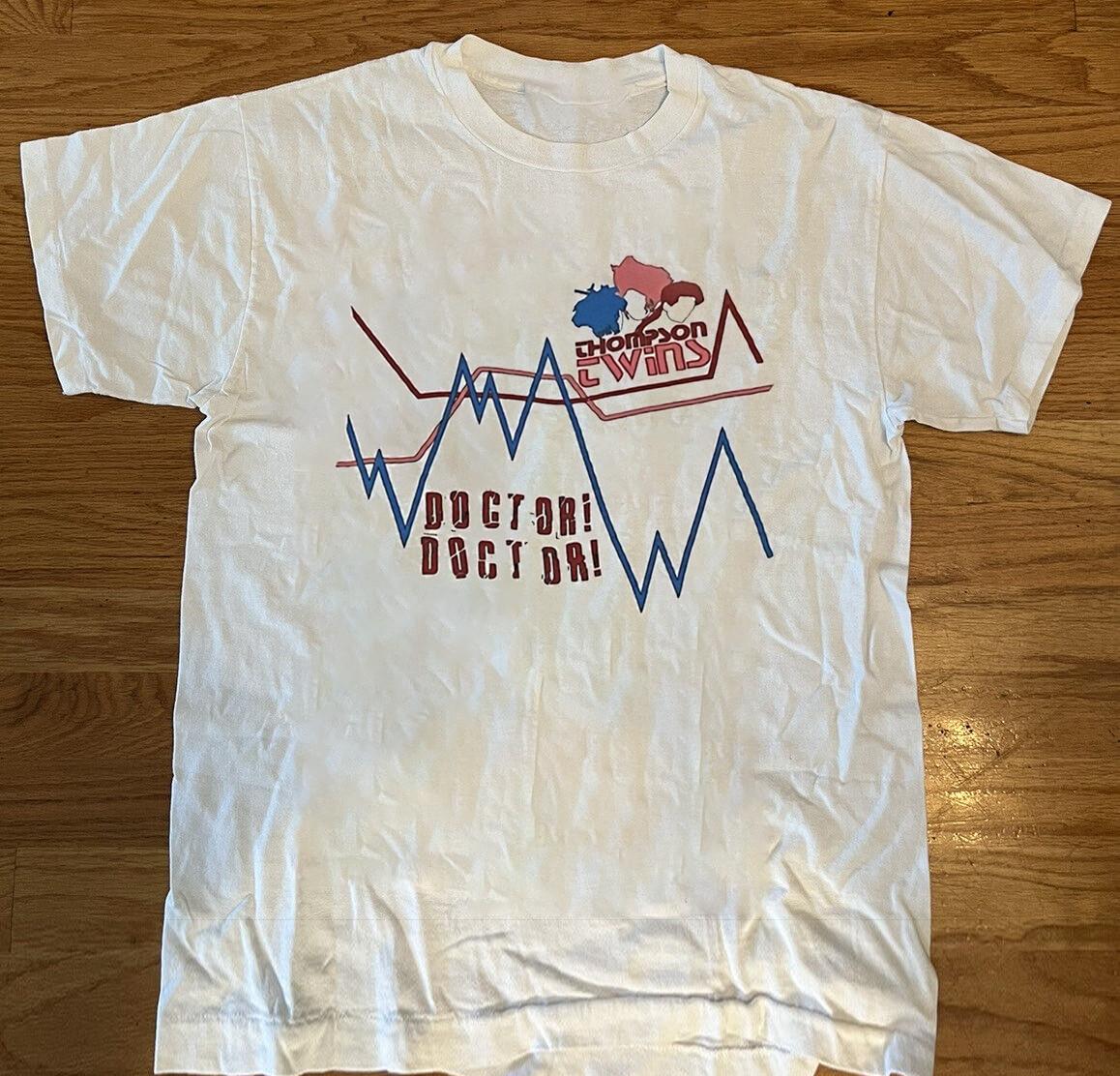 Доктор Thompson Twins! Доктор! Футболка World Tour 100% Хлопок Взрослая UB011 S