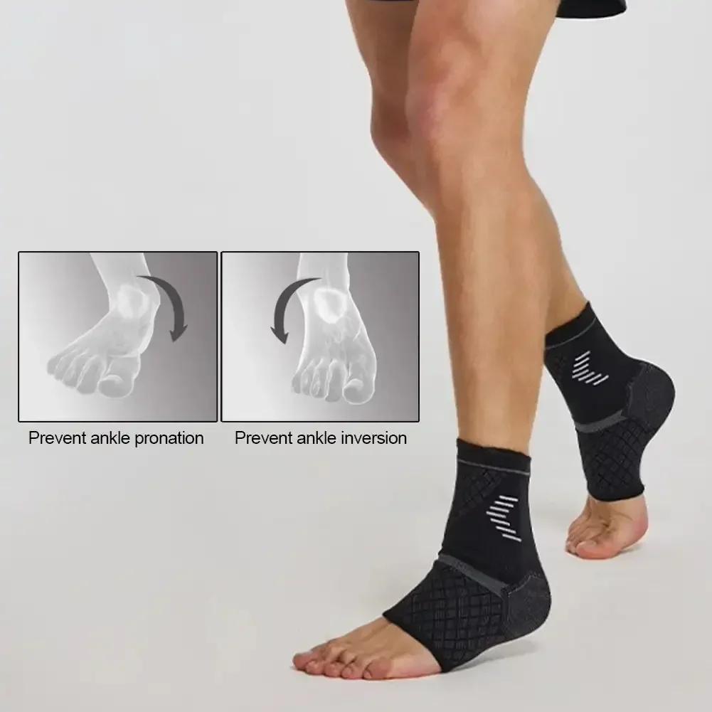 Adjustable Ankle Support Brace For Running Soccer Basketball Nylon Knitted Compression Bandage Protector Strap