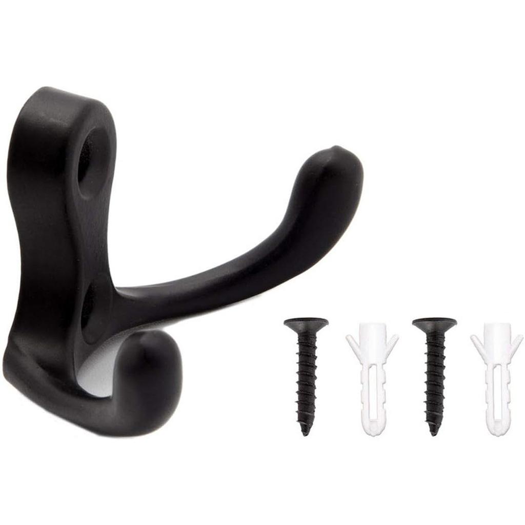 Wand-Garderobenhaken, Wandmontierter 2-Loch Handtuchhalter für Mäntel, Hüte, Kleidung, Aufbewahrungshaken für Zuhause, Wandhaken, Handtuchhalter für Beschläge