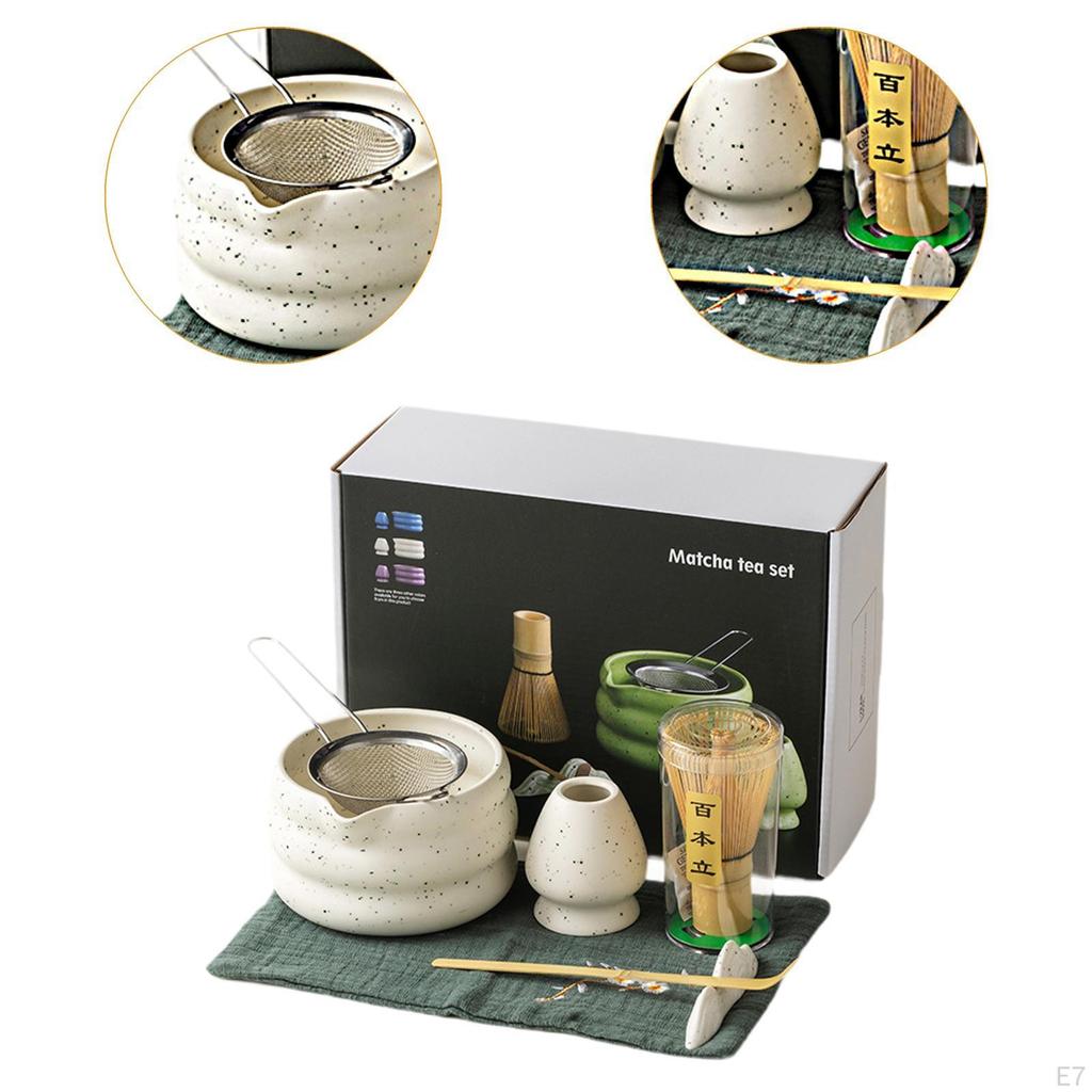 Ceramic Matcha Tools for Tea Ceremony Including Whisk And Scoop