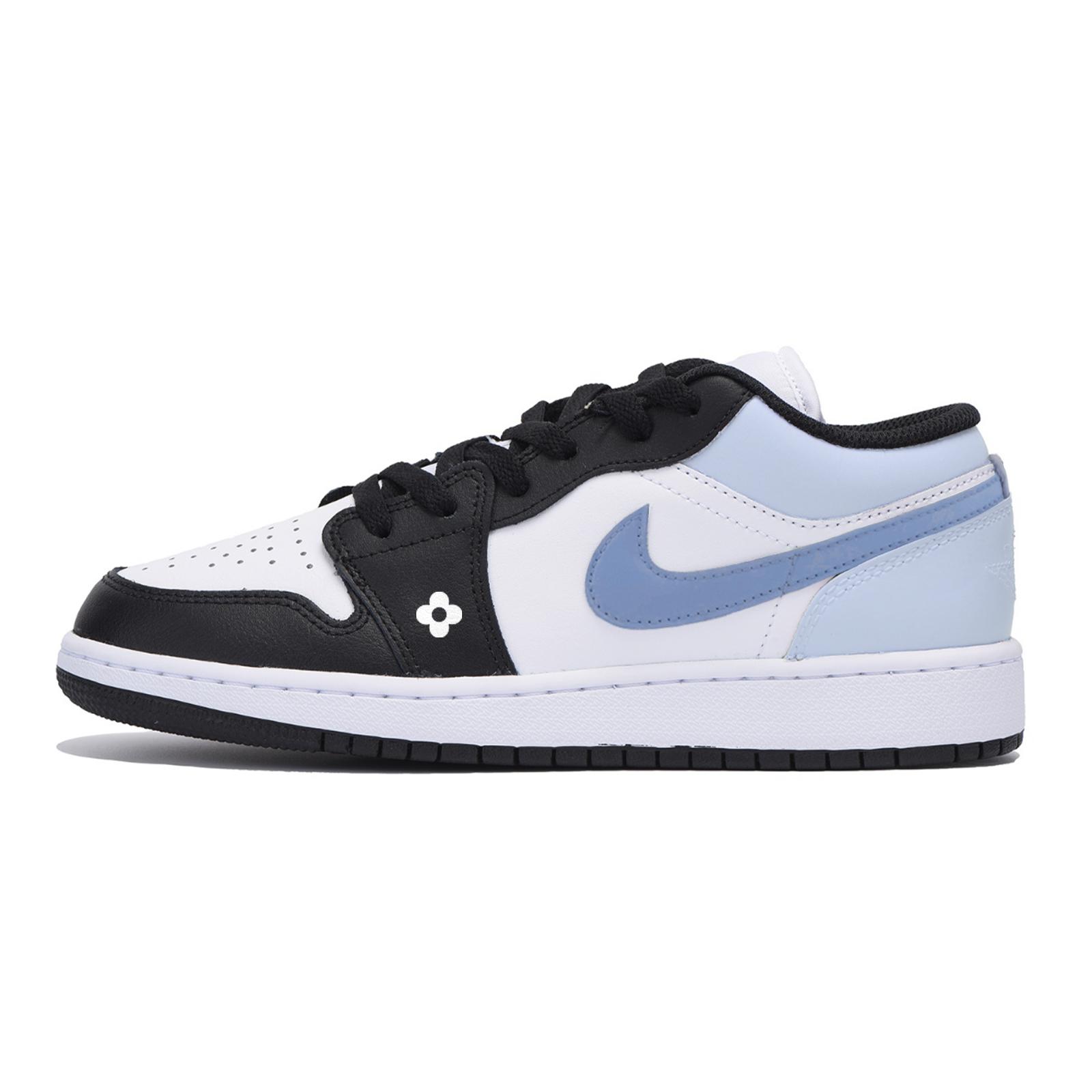 

Jordan Air Jordan 1 Low top Vintage Basketball Shoes Men s White Blue 553558-131(Team85-) 43