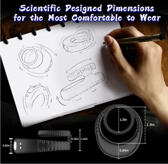 Cross10 Anti-Allergy Double Ring Delay Vibrating Penis Ring