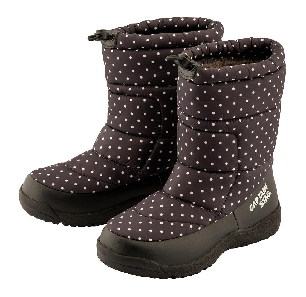 Captain Stag Snow Winter CS Waterproof Spiked Boa Size Dot (CAPTAIN STAG) Children's Boots, Boots, Junior, Boots, Lining, 21cm, Pattern, UX-2650