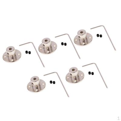 5 Pack of Metal Flange Shaft Coupling Rigid Motors Guide Bearing 8mm