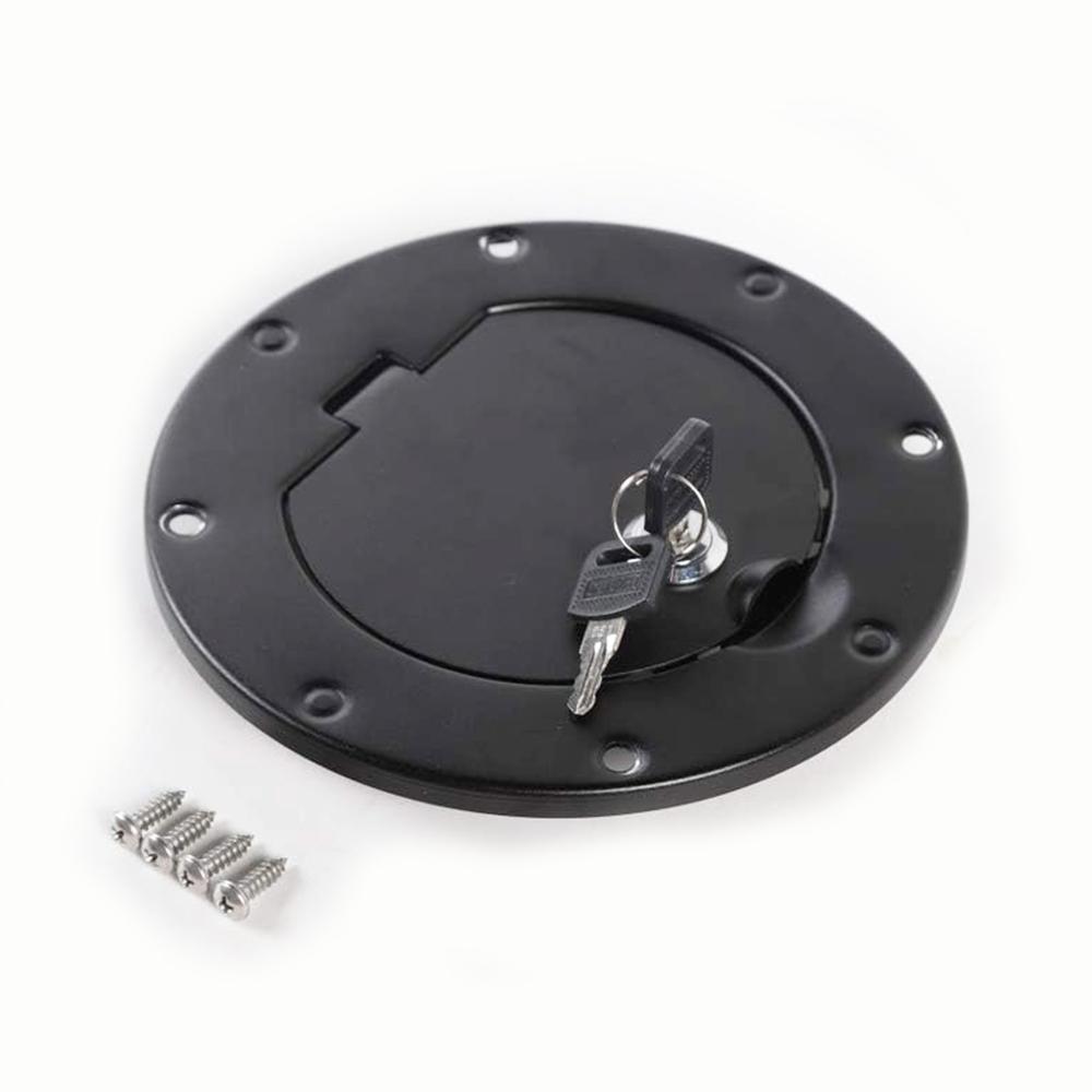 For Jeep Wrangler TJ 1997 - 2006 Rampage Locking Fuel Door Cover Billet Style Locking Fuel Gas Tank Cap Cover Fuel Tank Caps3