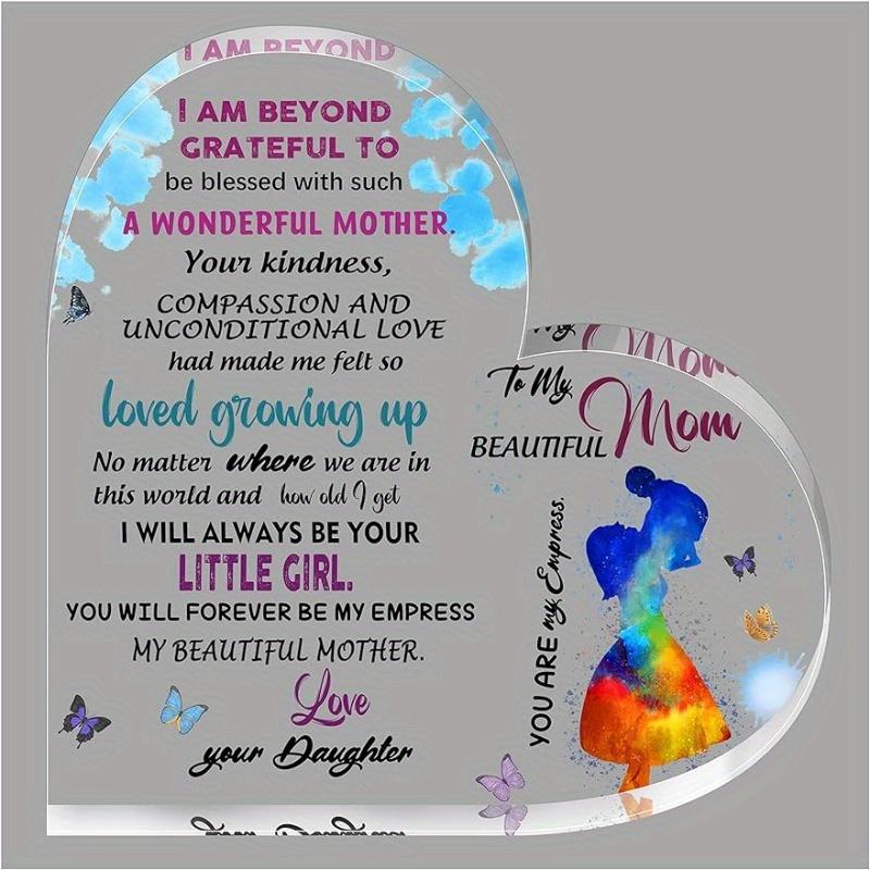 

2D Flat Acrylic Motivational Quotes Desk Decor Plaque, Gifts for Mom, Suitable for Wall Decoration, Porch, Room, Villa, Accents Home, Hallway, or Work 10*10CM