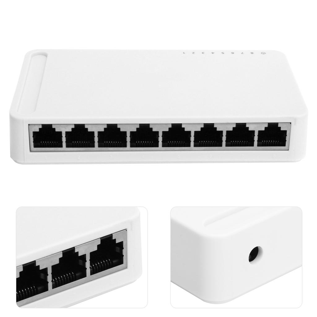 8‑Port Gigabit Ethernet Switch Network Switch Adapter RJ4510 100 1000mbps 100‑240V