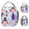 Ben And H-Holly Lunch Bag Cute Lunch Box For Unisex Outdoor Picnic Portable Cooler Bag Oxford Graphic Design Thermal Lunch Bags