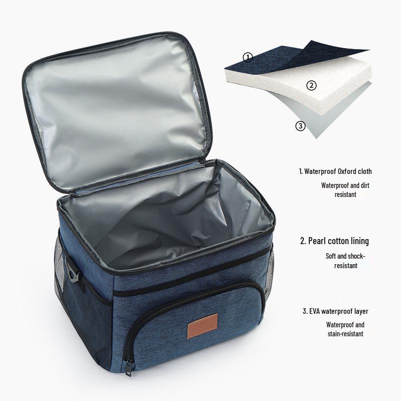 Crossbody Picknick-Tragetasche und Lunchtasche mit großem Fassungsvermögen, wasserdicht und isoliert