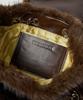 Ttudement Faux Fur Chain Strap Backpack Brown