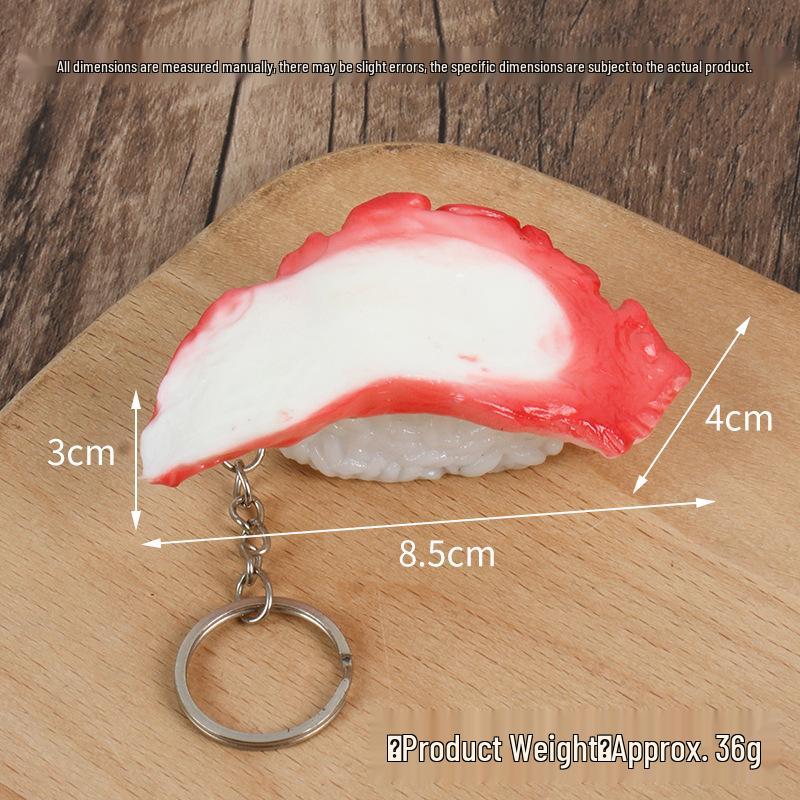 Sushi Pendant Keychain: Japanese Cuisine Display Prop