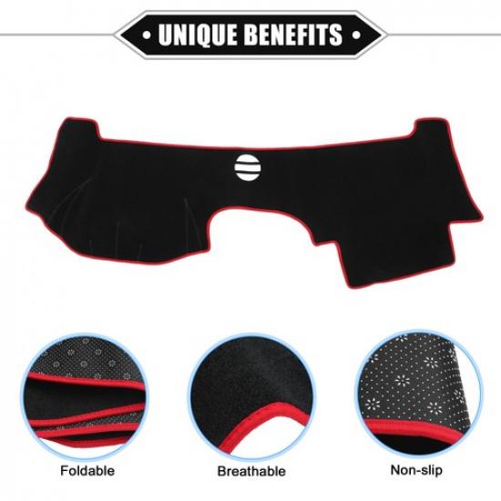 Dashboard Cover Protector Mat for Cadillac CTS 2004-2009 Polyester Black Red New