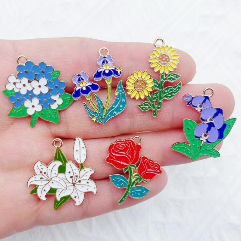Лилия DIY Подвеска Браслет Ожерелье Аксессуары Брелок Подвеска 5pcs