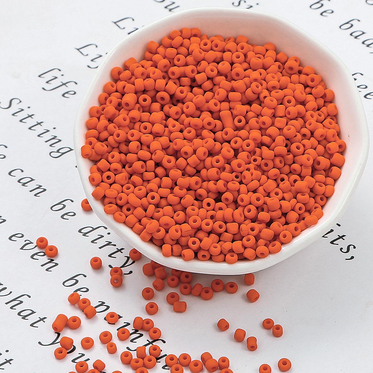 

15000 шт. матовые хрустальные стеклянные разделительные бусины чешский бисер для украшений ручной работы DIY аксессуары 3mm 450g оранжевый