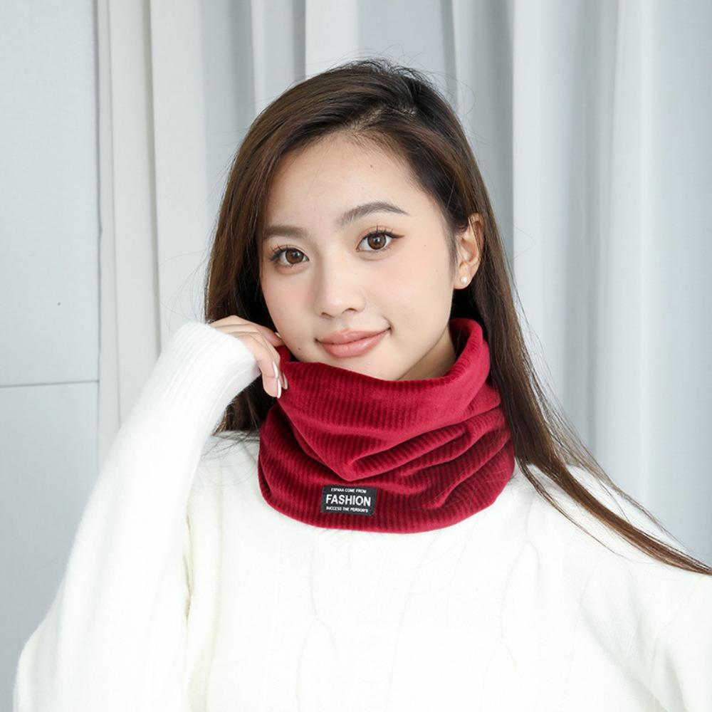 

Solid Color Sport Scarf Plush Neck Gaiter New Face Cover Knitted сірий