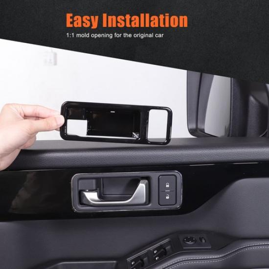 Glossy Black Door Handle Bowl Trim Protection Cover For Ineos Grenadier -25