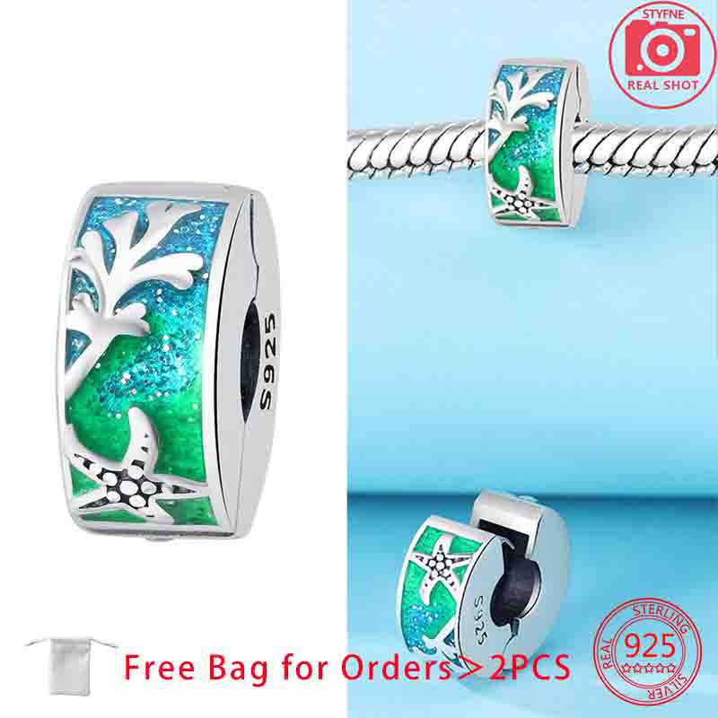 Clip Spacer Charm For Bracelet Clip Lock Stopper Bead Copper Spacer Openable Beads Making Fine Jewelry Gift