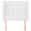 VidaXL Headboard with Ears White 83x23x118-128 Cm Faux Leather3118029