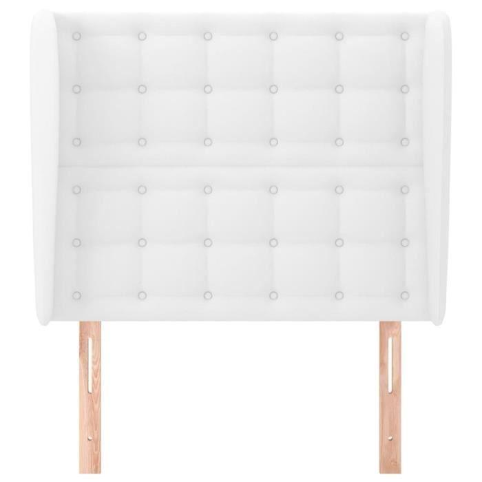 VidaXL Headboard with Ears White 83x23x118-128 Cm Faux Leather3118029