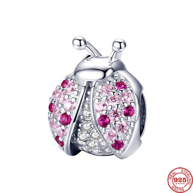 925 Sterling Silver Pink Murano I Love Mom Love Cross Heart Diy Fine Beads Fit Original Charm Bracelet Women Jewelry