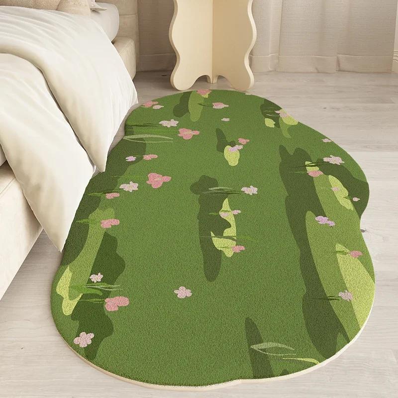 Fluffy Soft Bedroom Decoration Bedside Rug Nordic Style Carpets for Living Room Irregular Plush Floor Mat Washable Lounge Carpet