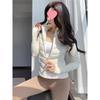 Lightweight Down Jacket Women's Short Zip-Up Puffer Coat for Fitness Running Casual