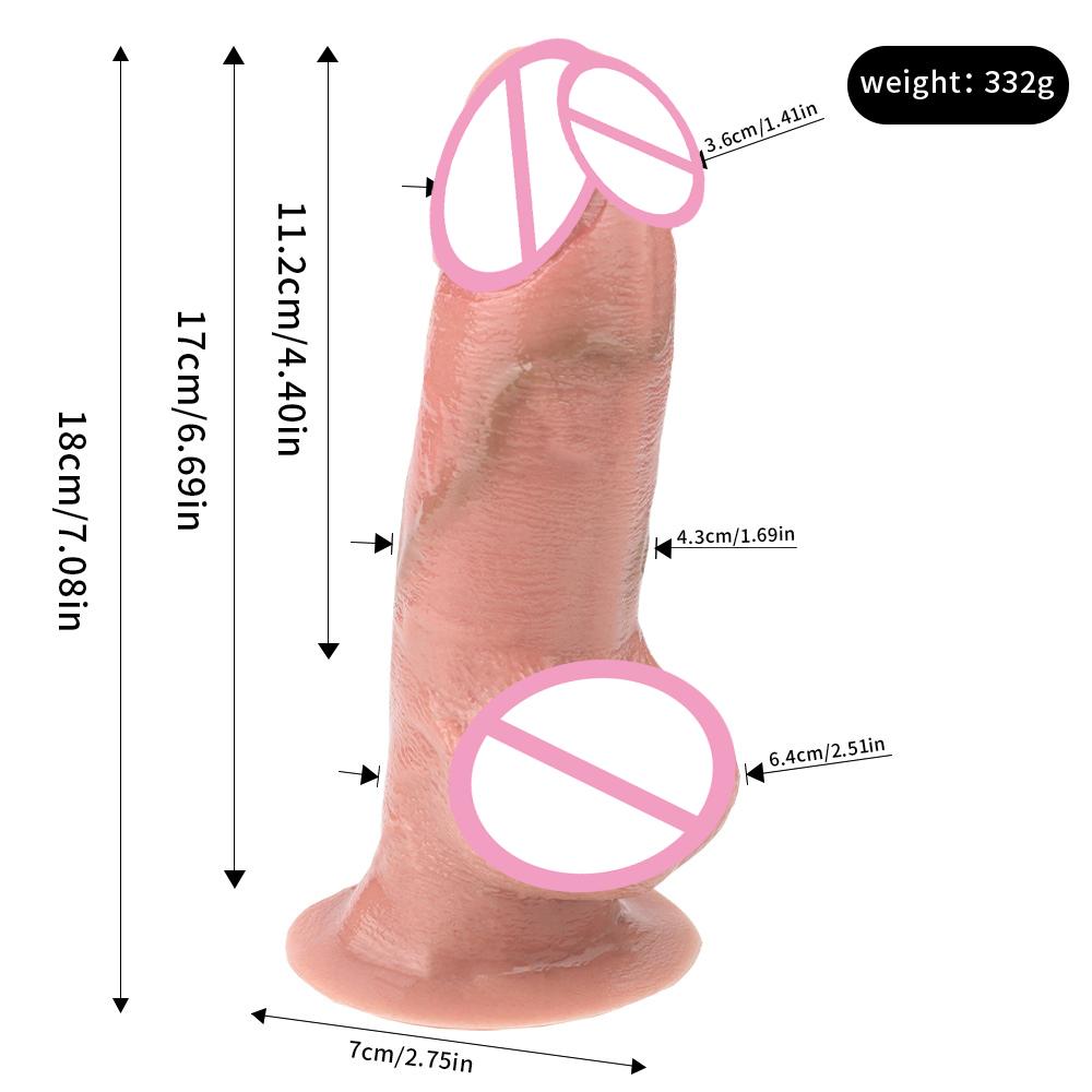 FAAK Nude Foreskin Penis For Beginners Silicone Realistic Dildo With Suction Cup Anal Plug Adult Sex Toys For Women Men