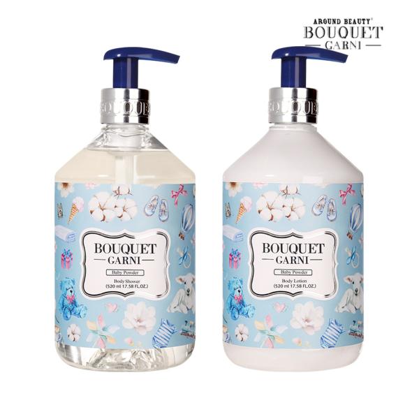

Bouquet Garni Deep Perfume Baby Powder Body Wash 520ml x1 + Body Lotion 520ml x1