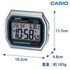CASIO Alarm Clock Radio Clock Temperature Humidity Date Day of the Week Electronic Sound Alarm Snooze Light Silver DQD-851J-8JF