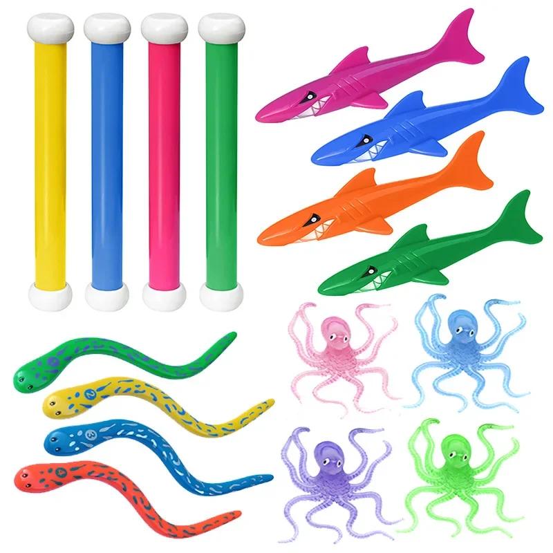 Children'S Swimming Diving Toys Fish Dolphin Buoy Pool Submerged Diving Water Rings Diamond Water Circle Game Suit Can Be Reused