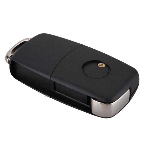 Coque de boîtier porte-clé télécommande pliable à 3 boutons, pour Bora Passat Golf Polo Jetta