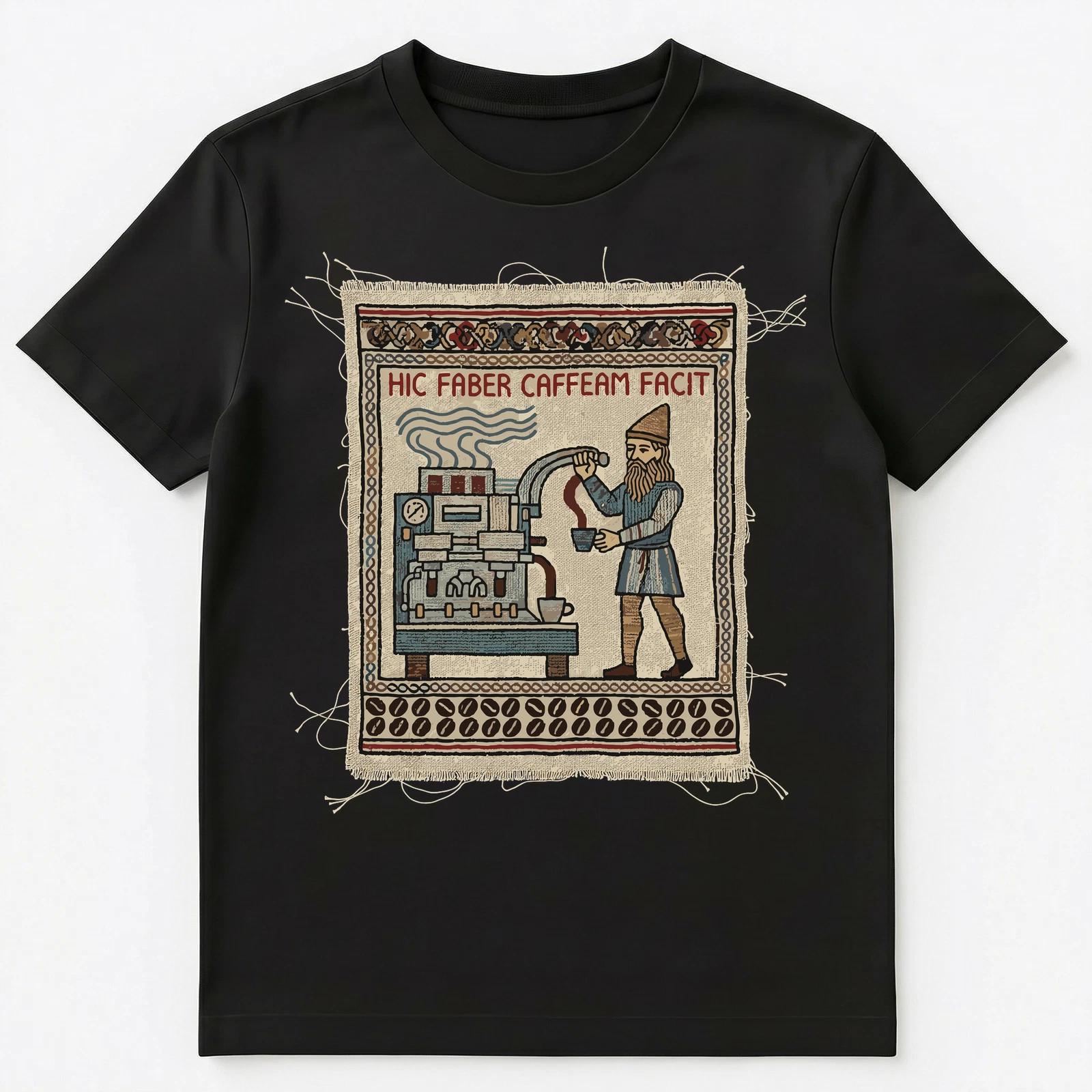 

Barista Latin Coffee Machine Medieval Tapestry Unisex T-Shirt 2XL