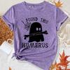 Women Summer T Shirt  Print Halloween Prankster  Short Sleeve Tees Casual   Printed  Tops