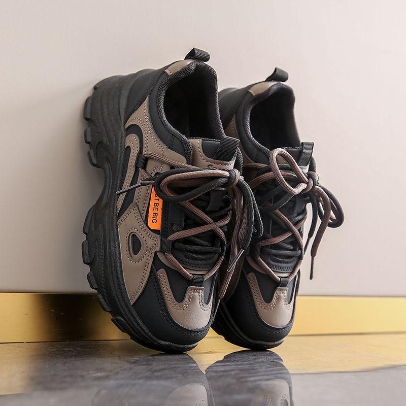 Women's Genuine Leather Waterproof Non-Slip Running Shoes - Dad Style, Soft Sole, Autumn Collection, Small Feet Fit.