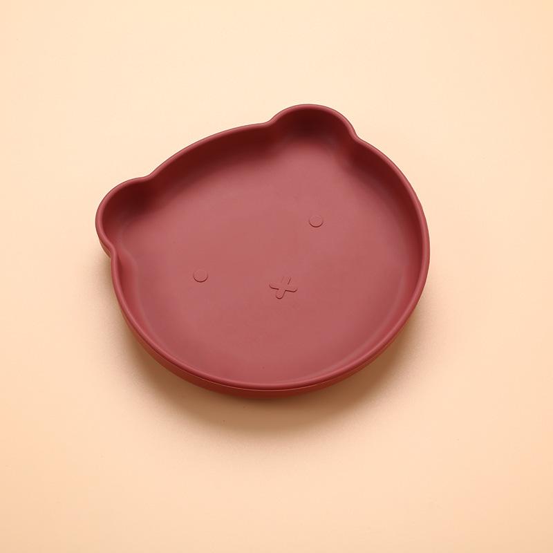Silicone Bear Suction Bowl: Drop-proof Tableware for Infants