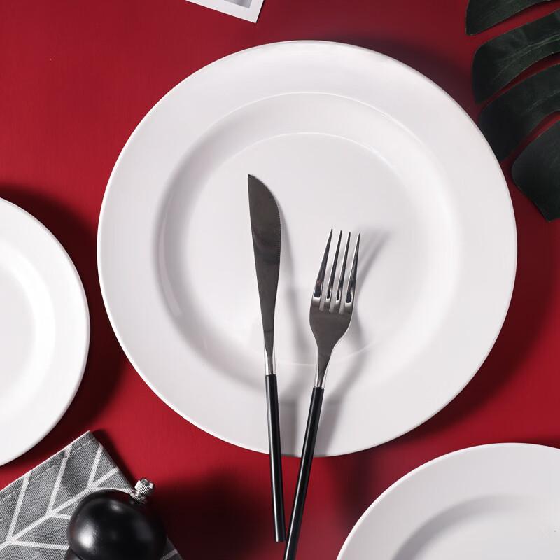 ZISIZ Japanese Style Melamine Round Flat Plates