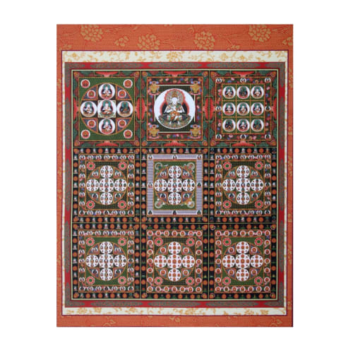 Hanging scroll, mounted, Kongokai Mandala, small size, mounted, model scroll
