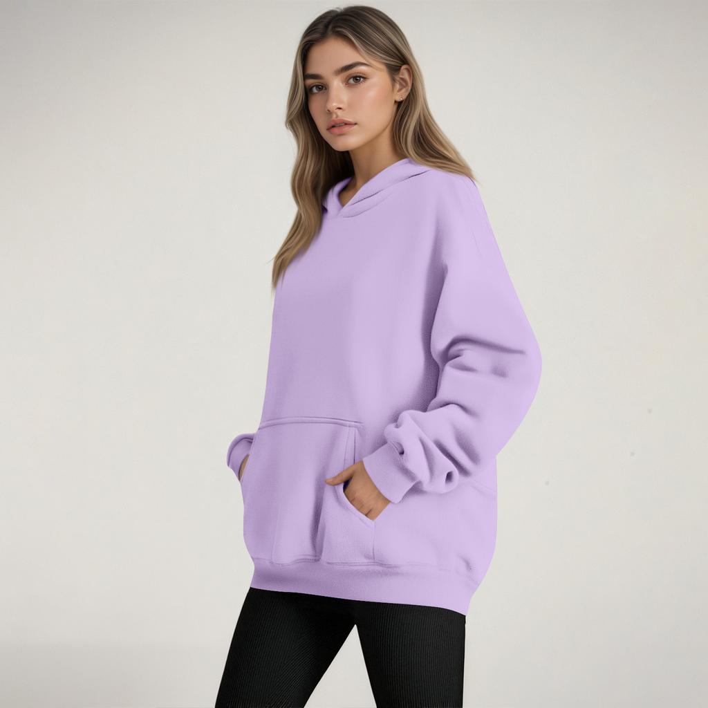 Women's Fashion Women's Lightweight Long Sleeve Pullover With Pockets Hoodie