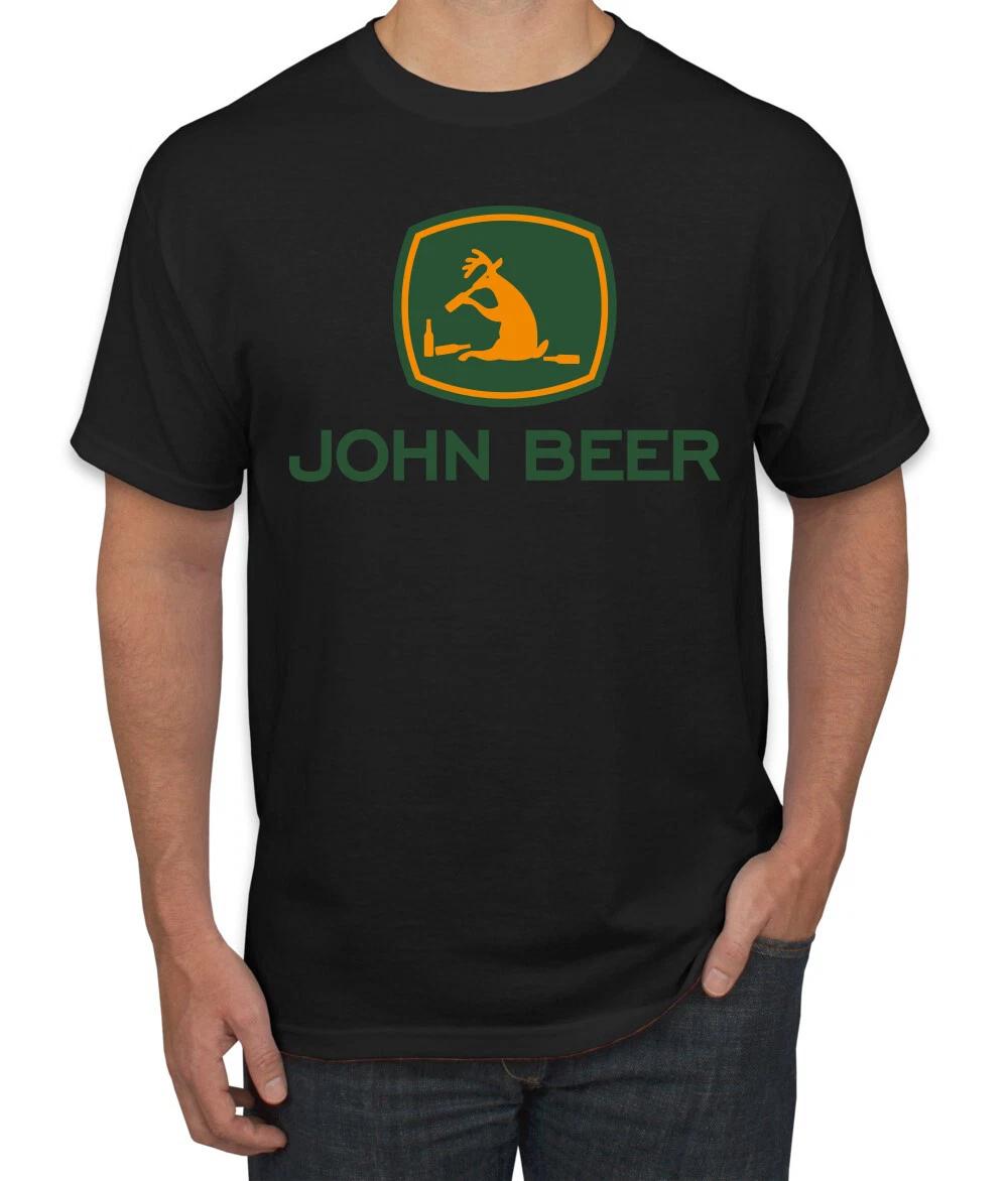 John Beer Logo Parody Drinking Men Graphic T- Shirt XL