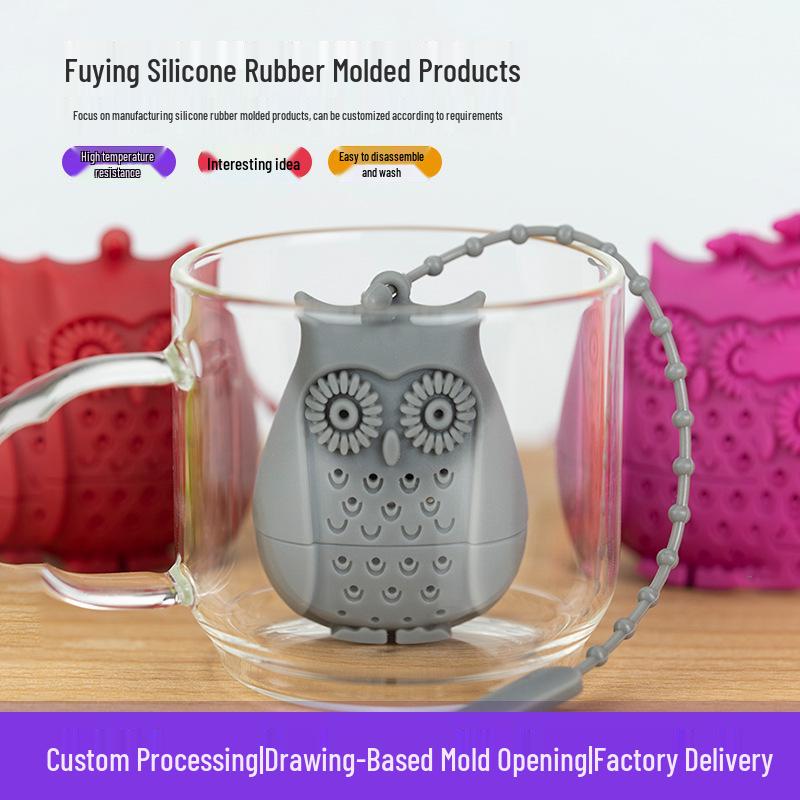 

Силиконовый заварник для чая в форме совы - Многоразовый ситечко и фильтр оранжевый