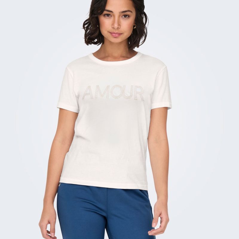 Round Neck T-shirt Michigan Cotton Amour Femme JDY